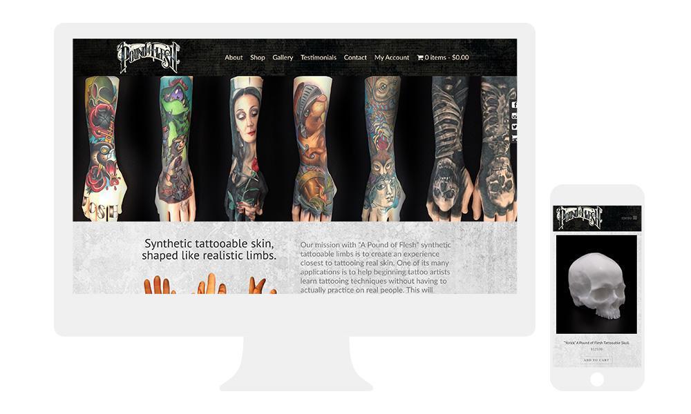 custom tattoo artist website development