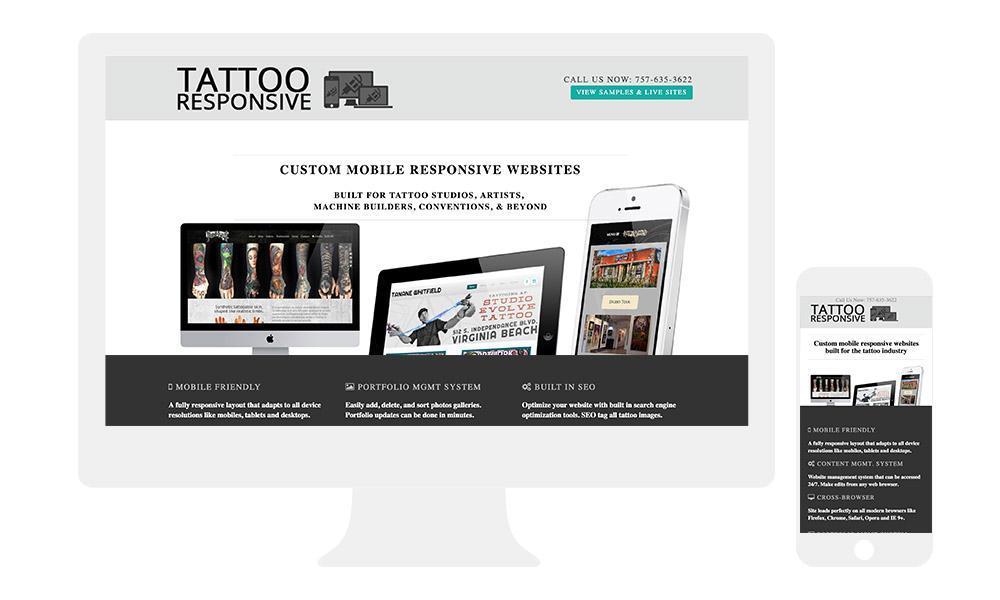 custom tattoo studio website templates